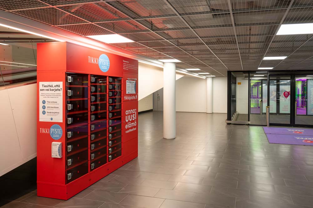 Tikkipiste Jyväskylän kauppakeskus Sepässä.